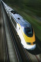 Eurostar approaching the Channel Tunnel.
