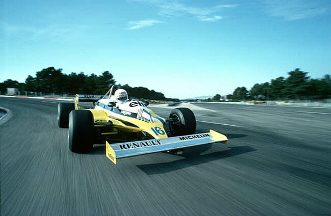 Renault Formula One car with René Arnoux.