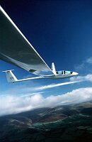 Ash 25 glider over mid Wales.