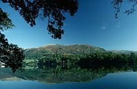Grasmere in the Lake District on a bright morning.