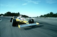 Renault Formula One car with Ren� Arnoux at Paul Ricard.